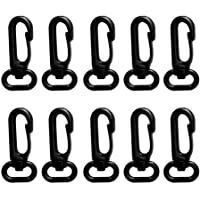 SGerste Lot de 10 plongée plongée Diver Swivel Mousqueton Clip en plastique Compatible avec 12 mm Sangle en toile…
